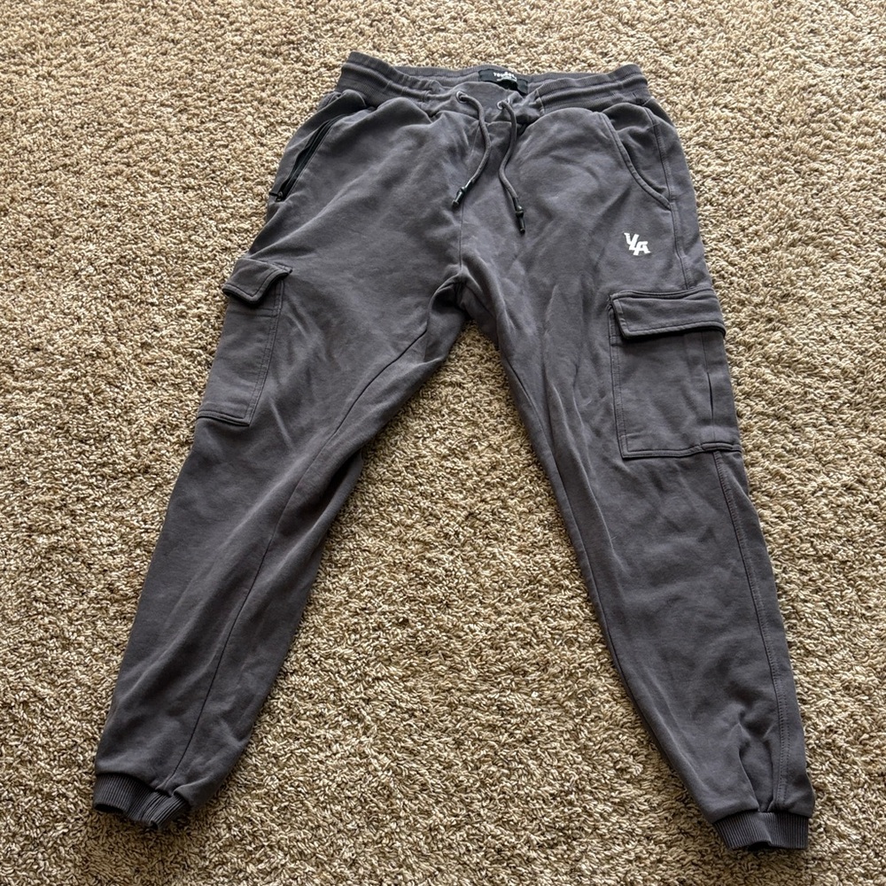 YoungLA Charcoal Gray Cargo Jogger Sweatpants